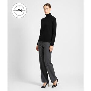 Oats Cashmere by Debra Hayburn 100% Cashmere Turtleneck Sweater Black Women XS